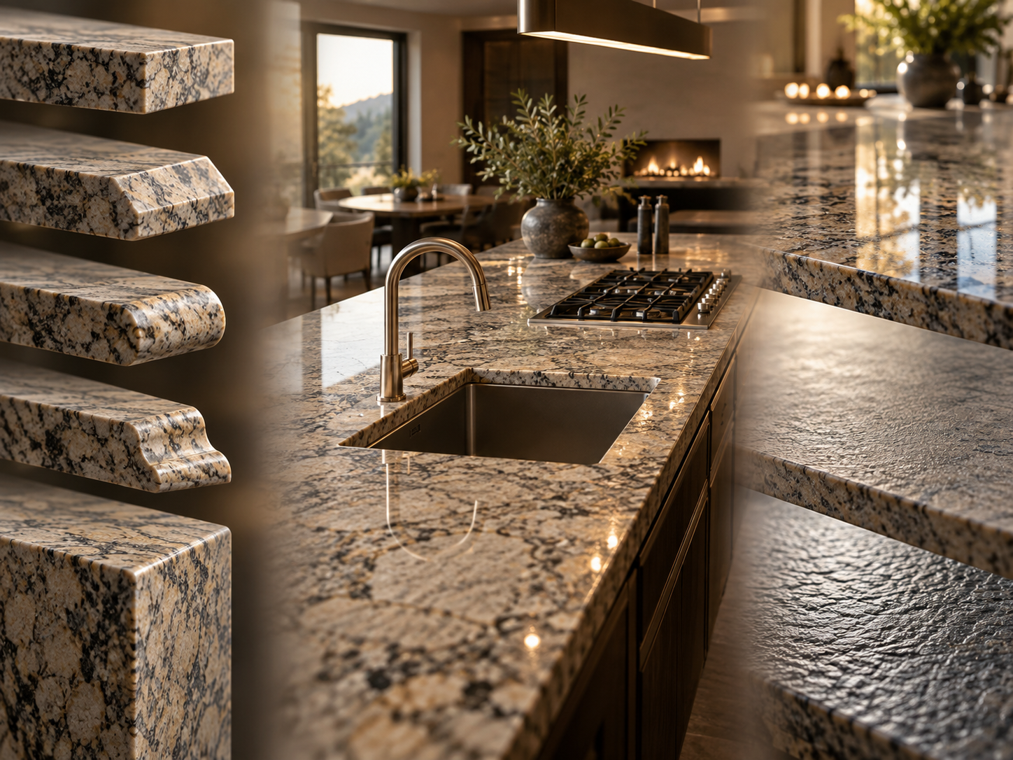 Custom Granite Edges Cuts and Finishing