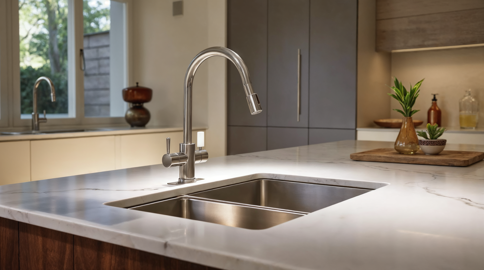 Alonzo Granite Kitchen modern sink countertop